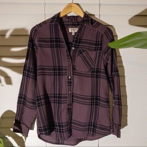 Express Plaid Boyfriend Flannel Butt-Down Shirt - Great Condition